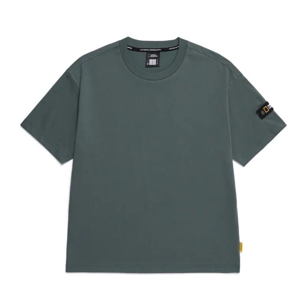 NATIONAL GEOGRAPHIC PATCH SEMI OVERSIZED TEE เสื้อยืดทีเชิ๊ตสำหรับผู้ชายและผู้หญิง - Rev Online