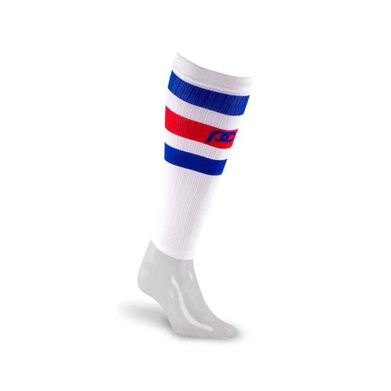 PROCOMPRES - CALF SLEEVES - WHITE RED AND BLUE STRIPE Unisex - Rev Online