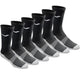 SAUCONY RUN DRY CREW SOCK 6/PACK ถุงเท้าวิ่งสำหรับผู้ชายและผู้หญิง - Rev Online